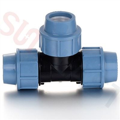 HDPE kompresijas vienāds tee