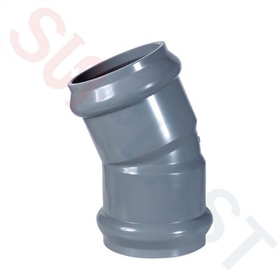 UPVC jaucējkrāns 22,5 grādu elkonis